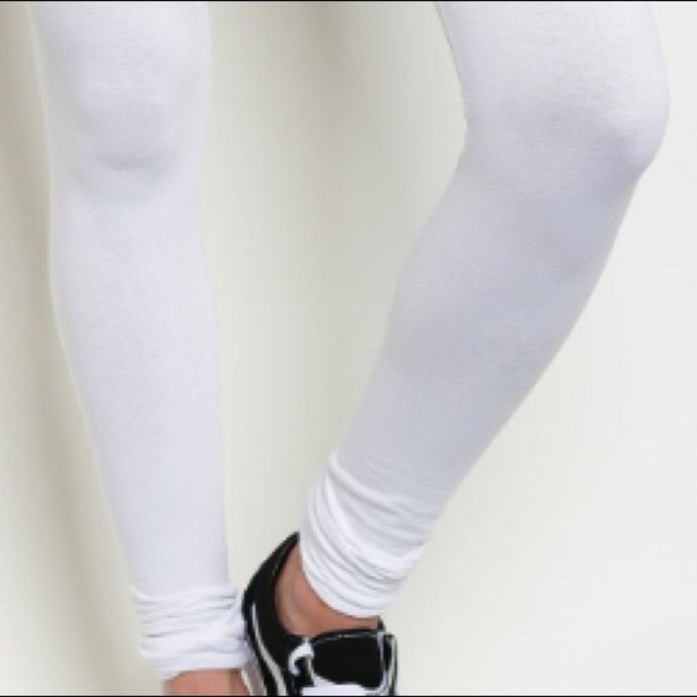 White Elastic waistband leggings - Picture 6 of 7
